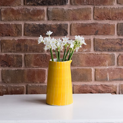 Ceramic Pitcher Sgrafitto Stripe - 6 Colours