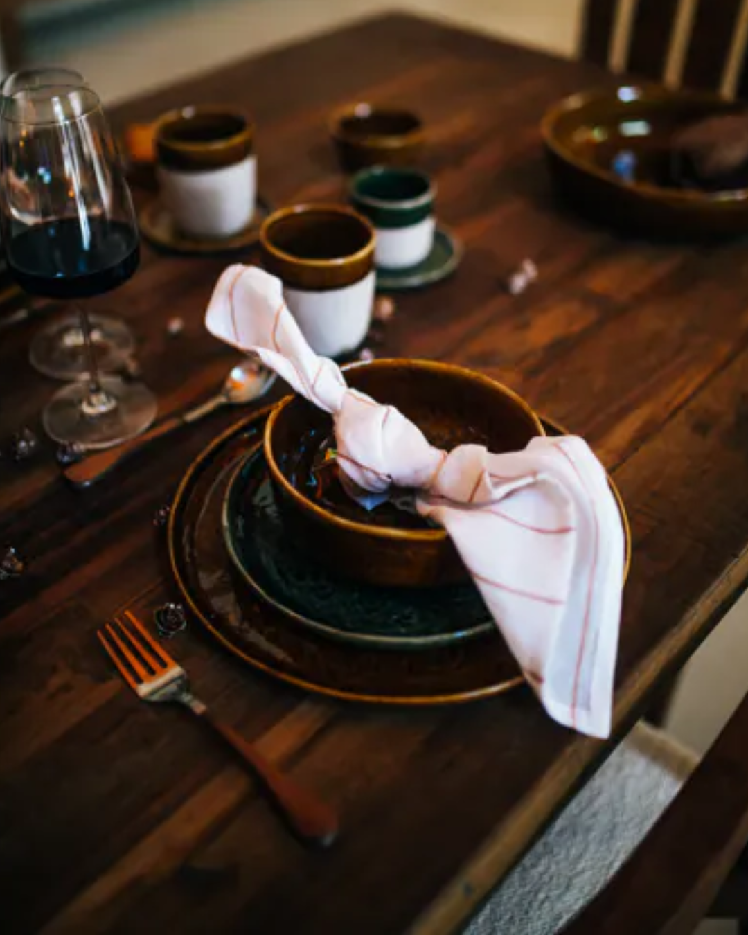 Brown Ceramic Soup Bowl