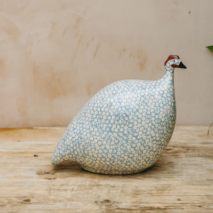 White Speckled Lavender Guinea Fowl