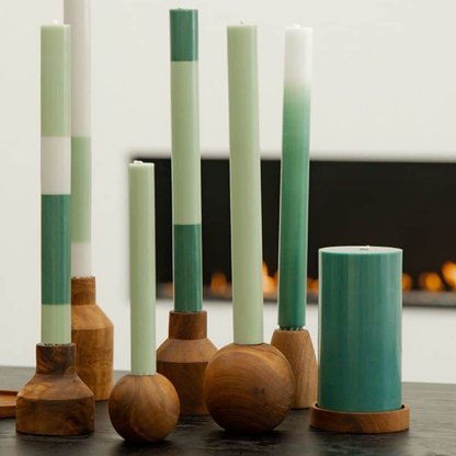 Reclaimed Teak Dinner Candle Holder Ball in 2 Sizes
