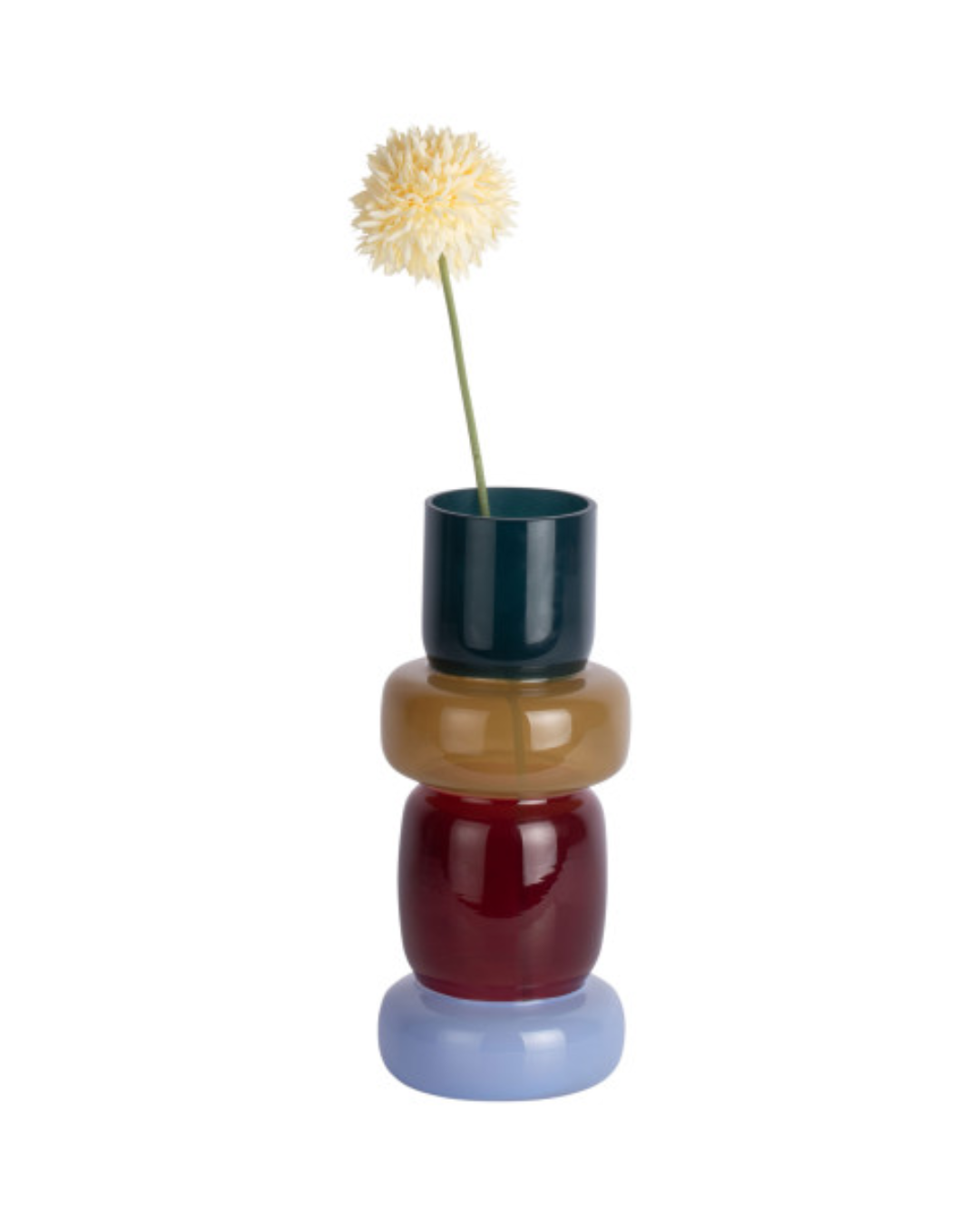 Colour Block Small Glass Vase
