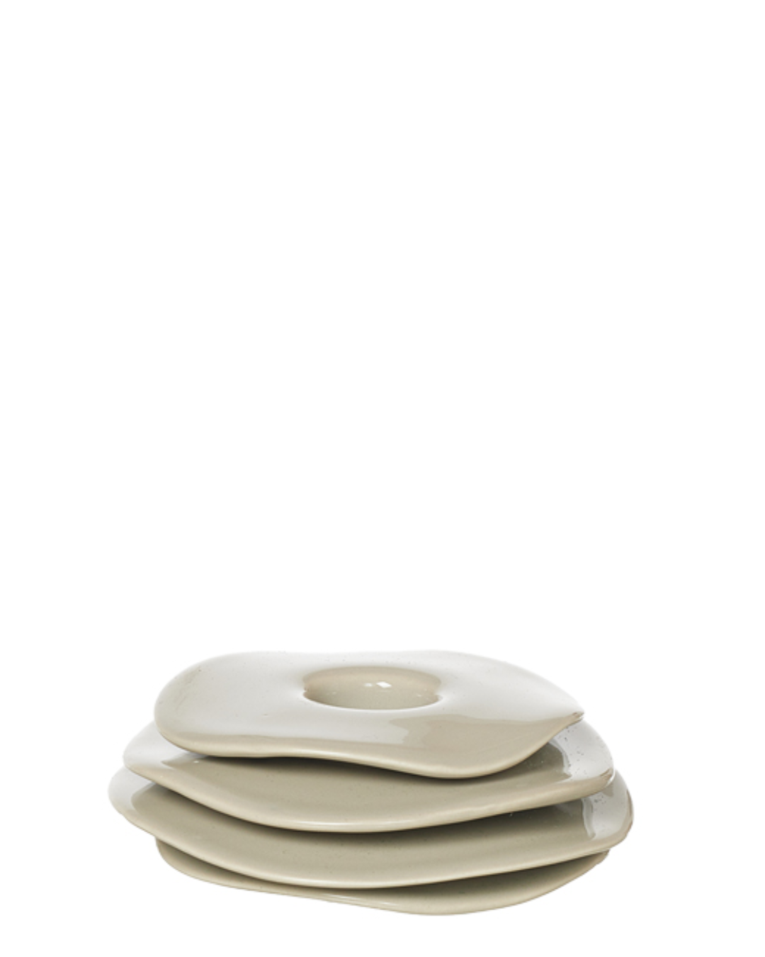 Layered Ceramic Candle Holder in 3 Colours