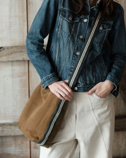 Oak Linen Cross Body Bag