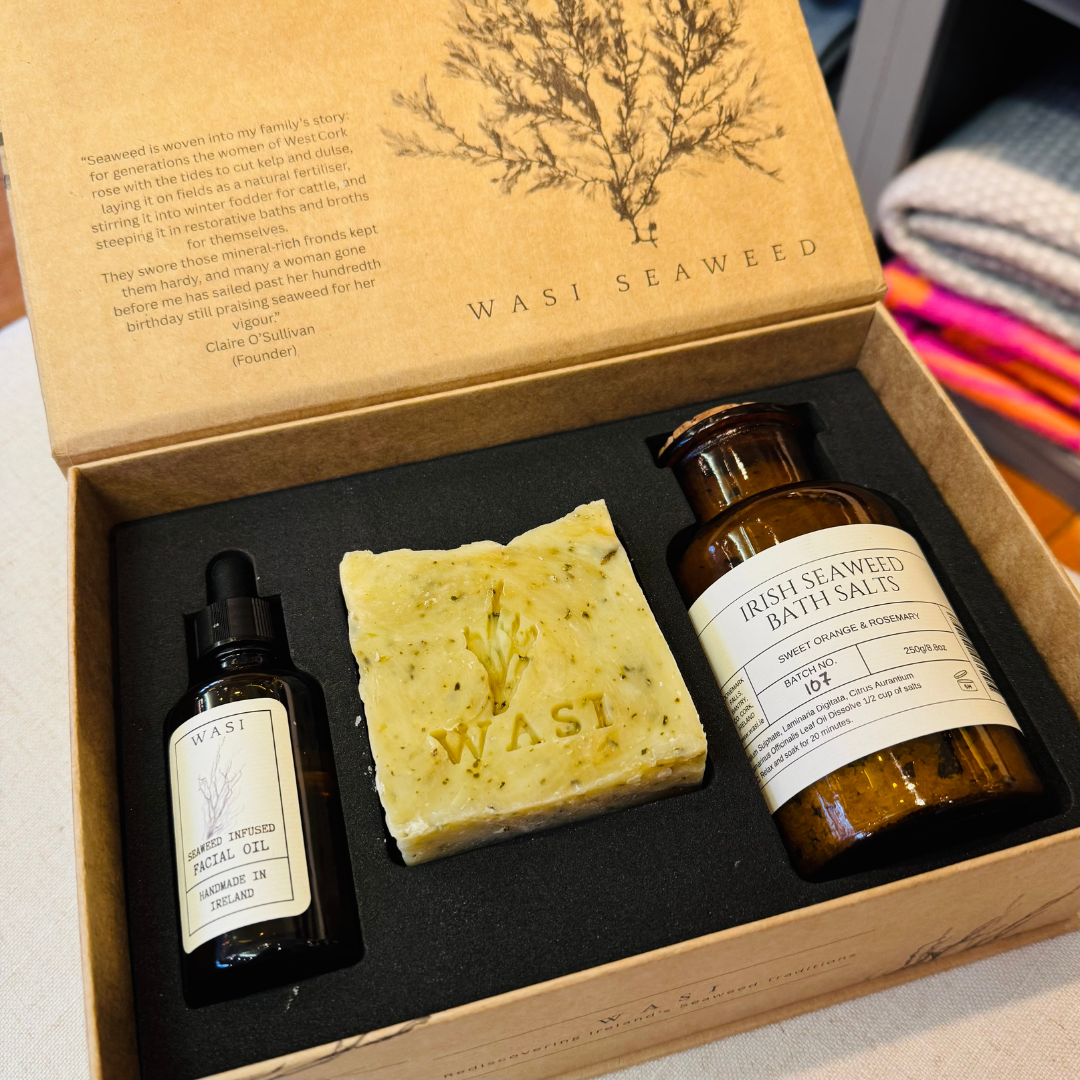 Irish Seaweed Gift Set (Bath Salts, Soap Bar &amp; facial Oil)