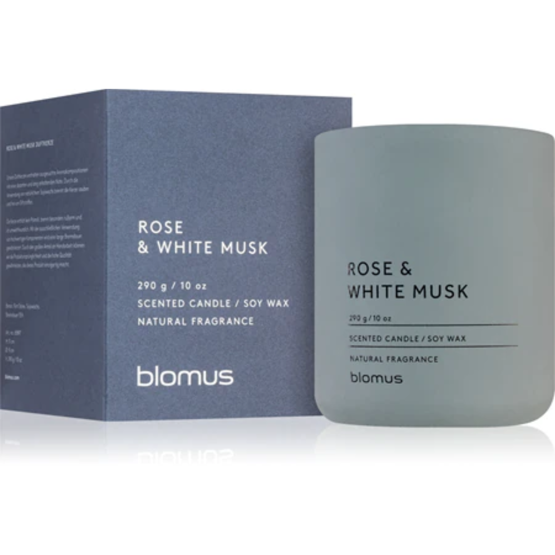 Rose and White Musk Scented Candle in 2 Sizes