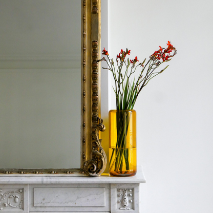 Tall Glass Hurricane Vase in 7 Colours
