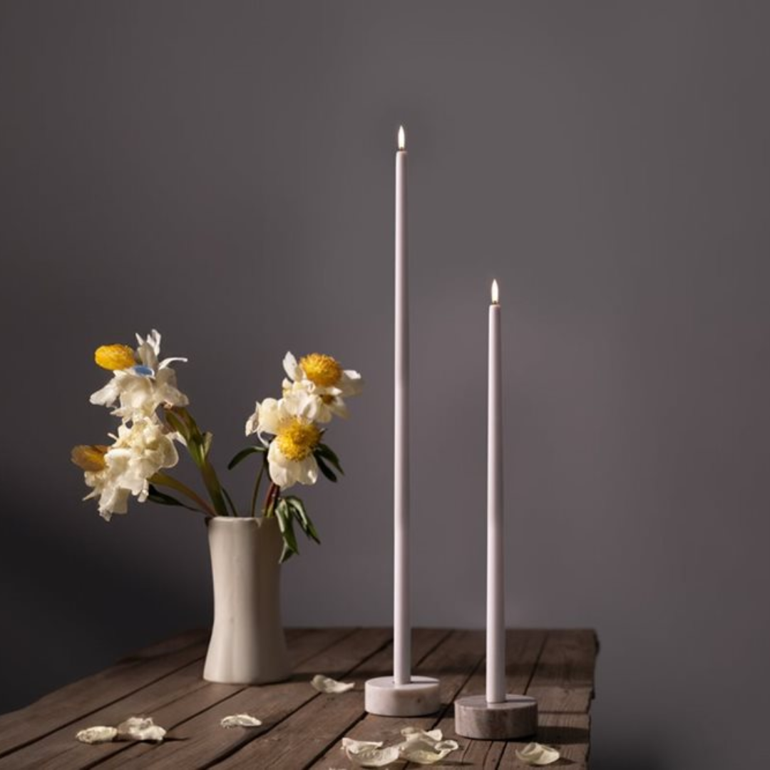 Sandstone Extra Tall Smooth Taper Candles in 2 Sizes