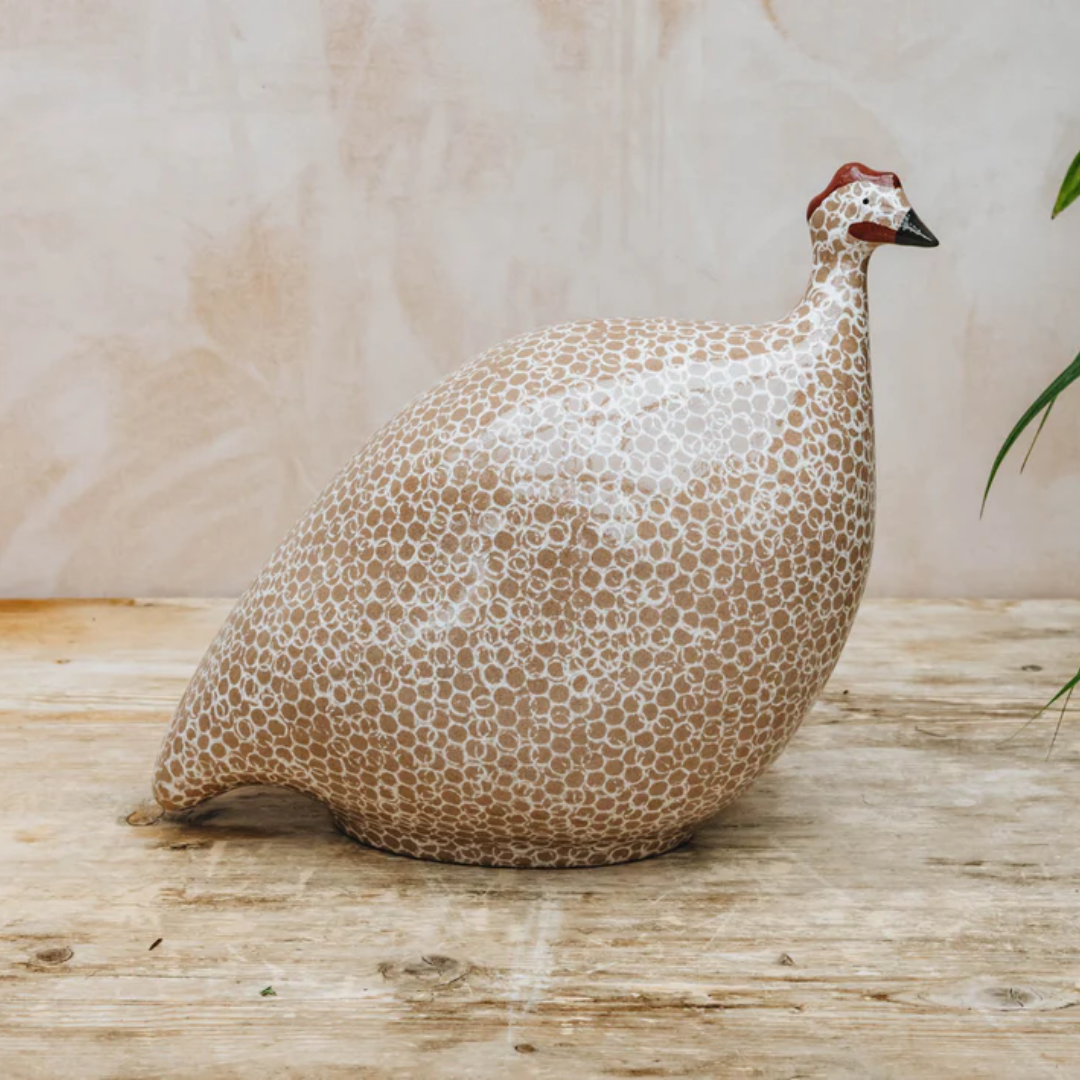 Brown Speckled White Guinea Fowl