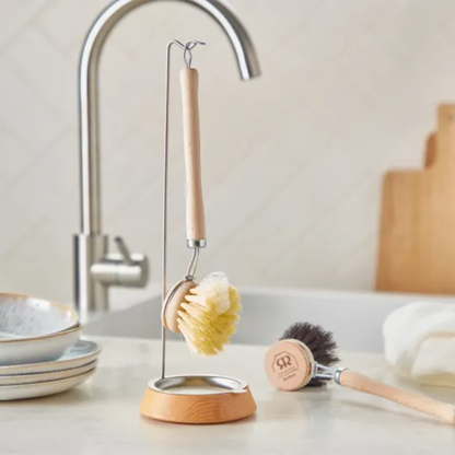 Round Dish Brush Set with Handle