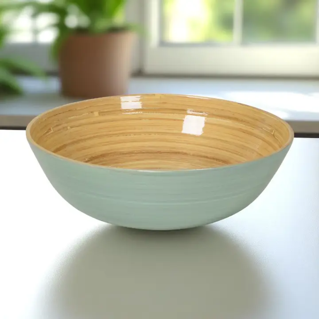 Ice Blue Bamboo Bowl in 3 Sizes