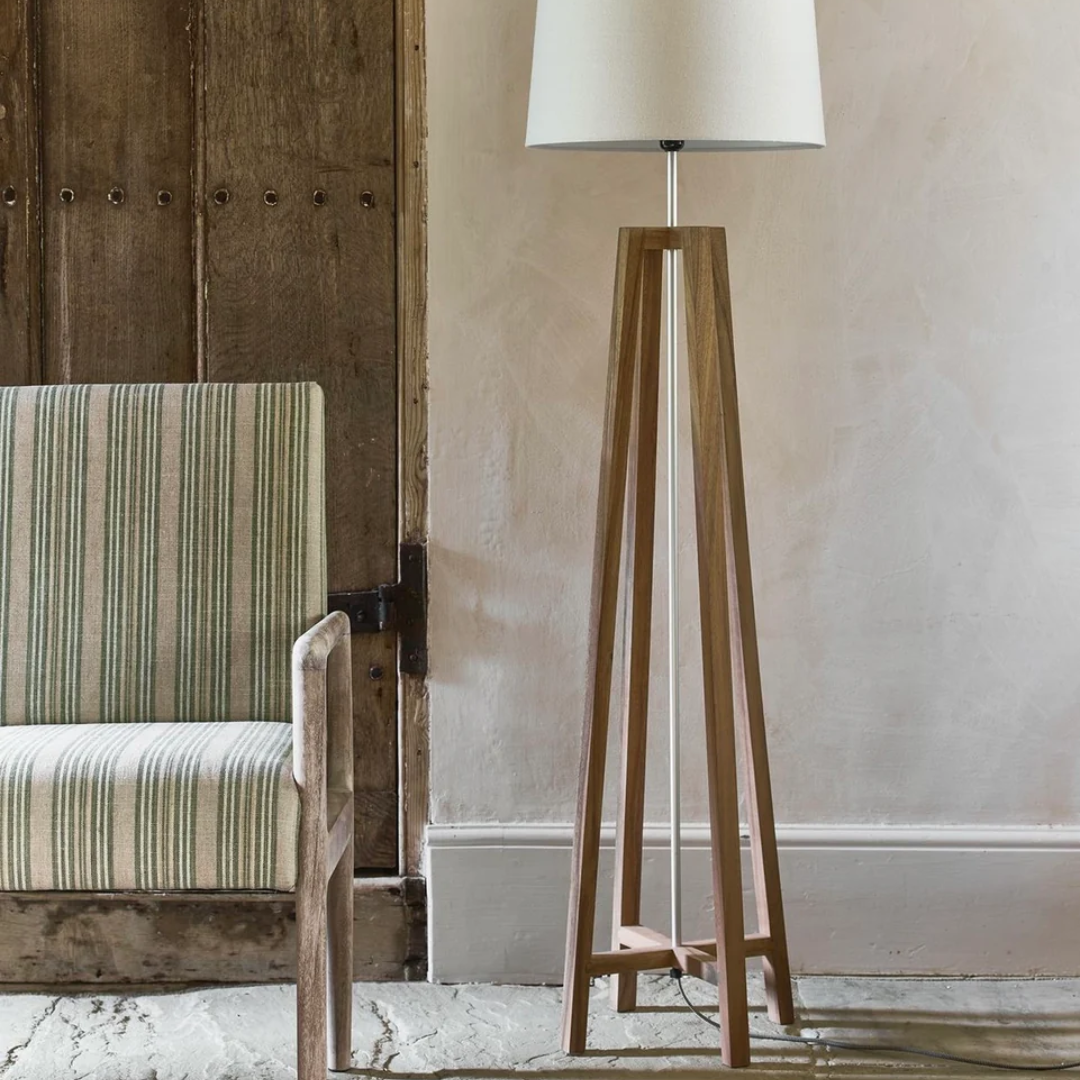 Customisable Wood Floor Lamp &amp; Shade