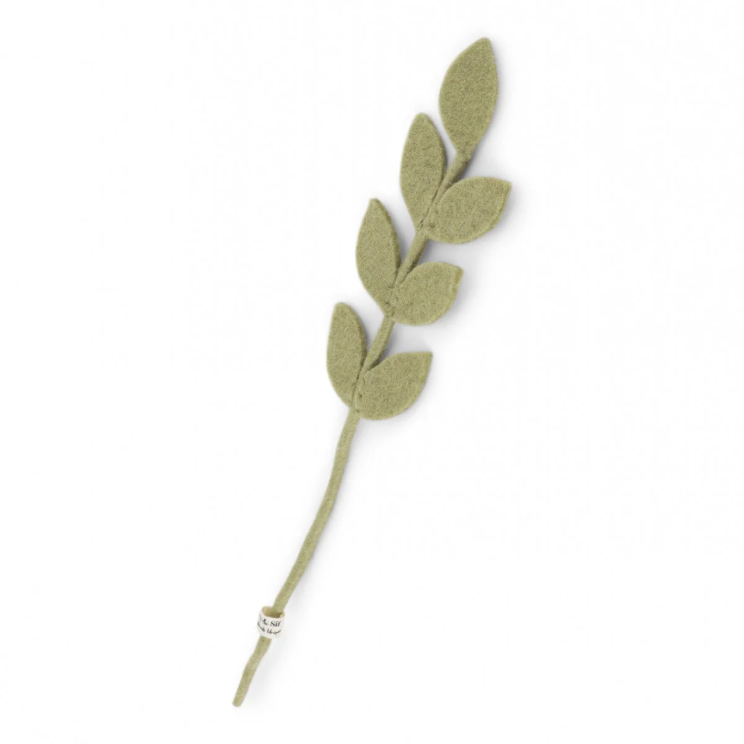 Felt Leaf Branch Mint Green