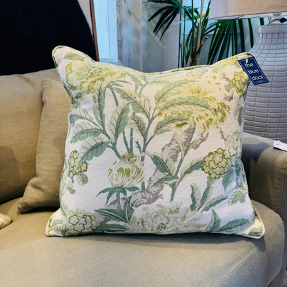 Green Summer Peony Cushion 50 x 50cm