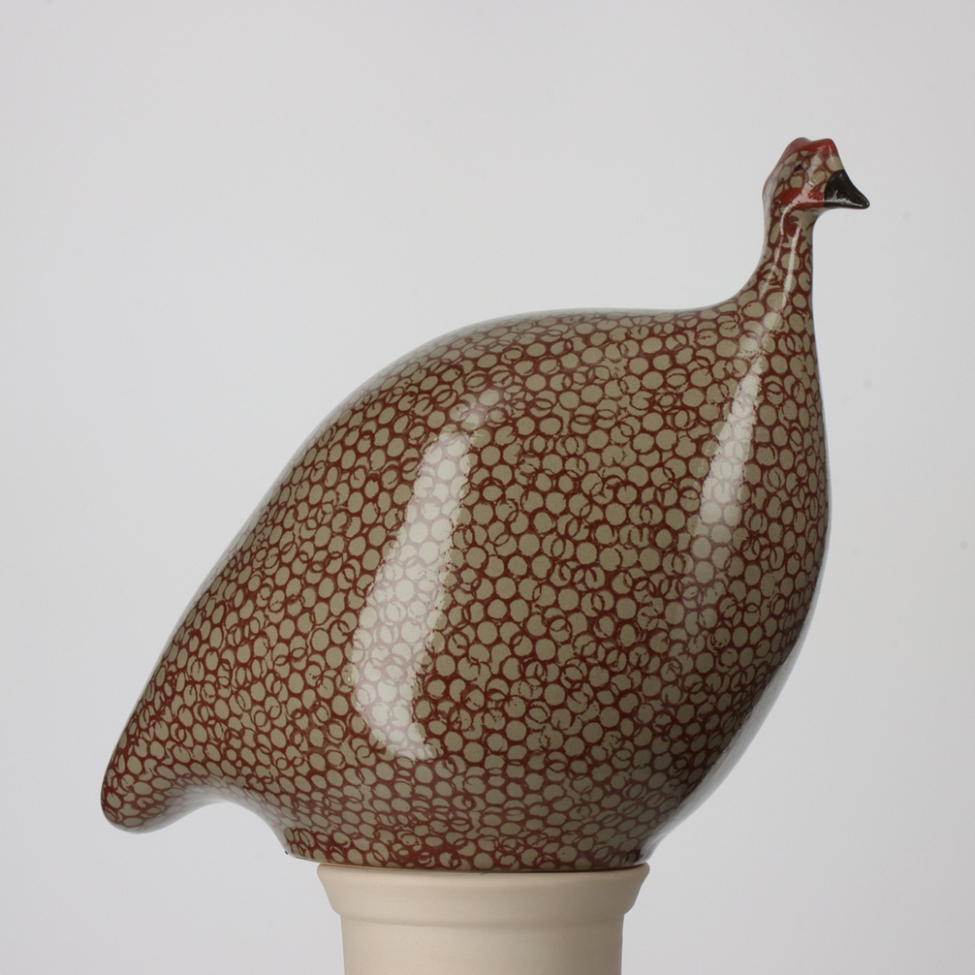Grey Speckled Bordeaux Guinea Fowl