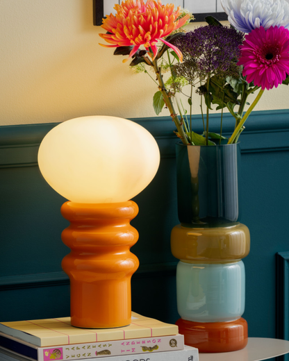 Colour Block Large Glass Vase