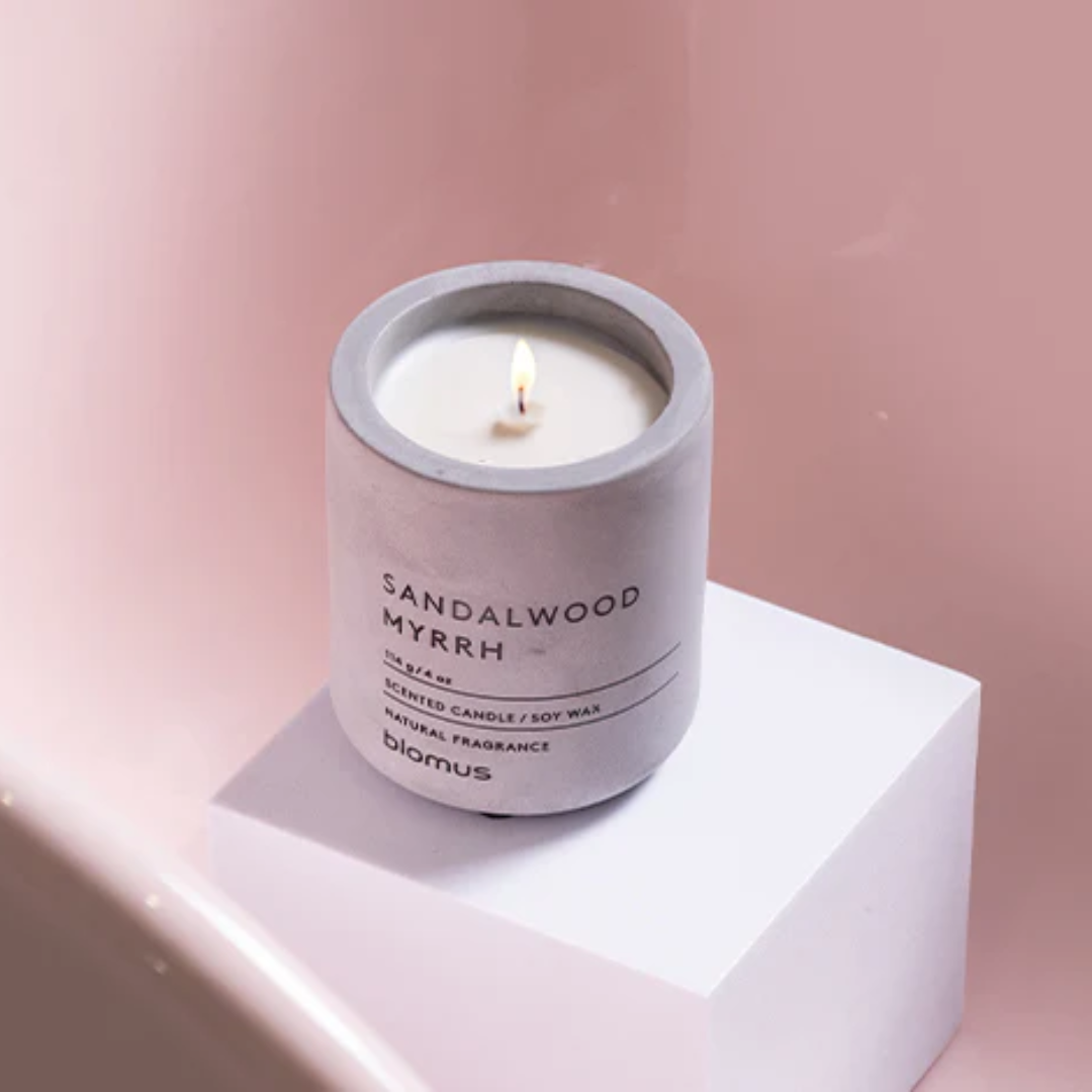Sandalwood and Myrrh Scented Candle in 2 Sizes