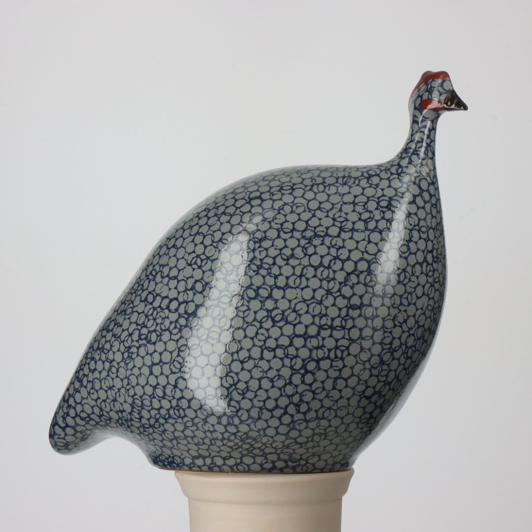 Blue Speckled Cobalt Guinea Fowl