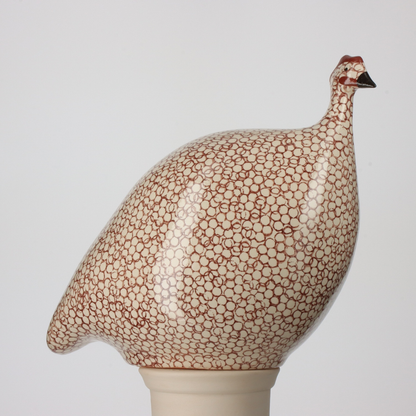 White Speckled Bordeaux Guinea Fowl