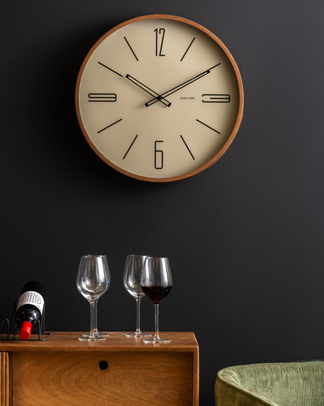 Sand Brown Marcado Large Clock