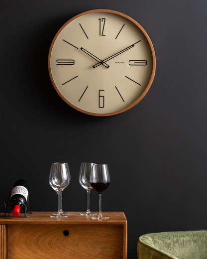 Sand Brown Marcado Large Clock