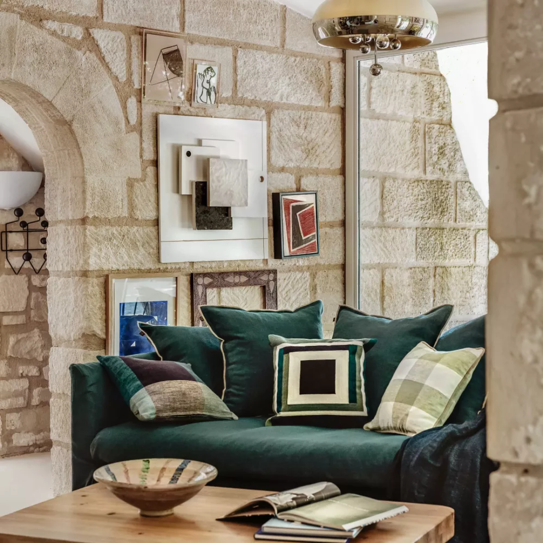 Manille Cushion 45 x 45cm in Encre