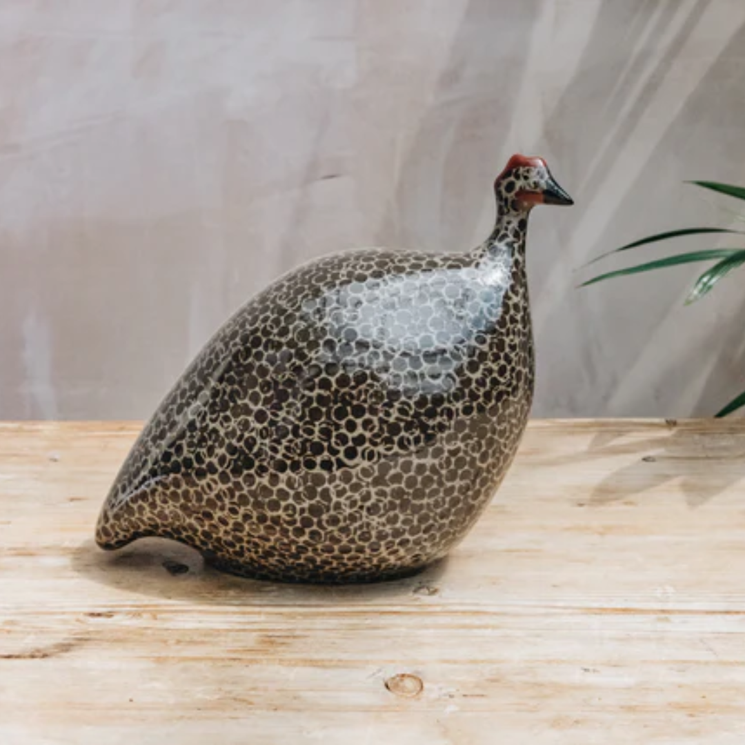 Grey Speckled Black Guinea Fowl