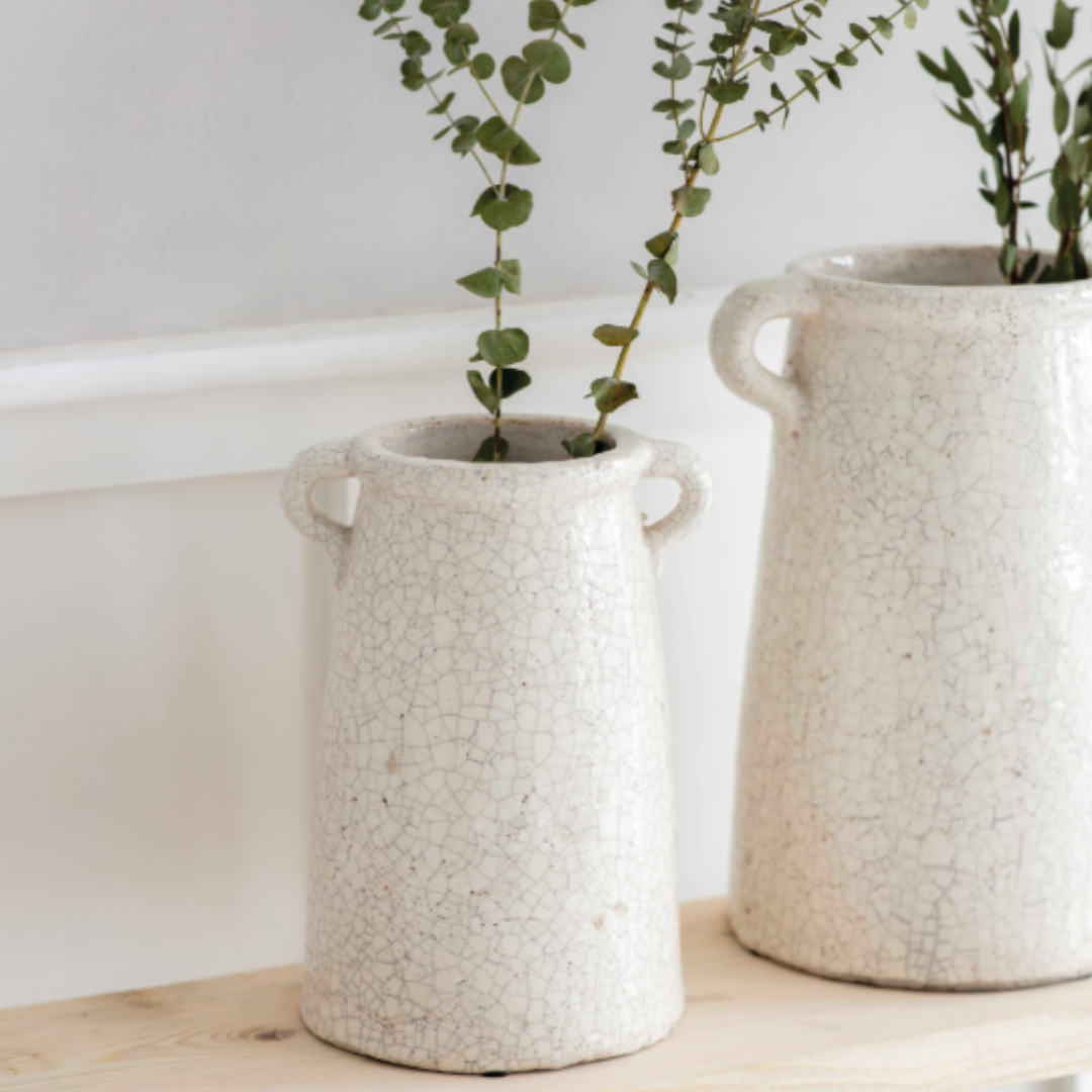 White Ceramic Vase in 2 Sizes