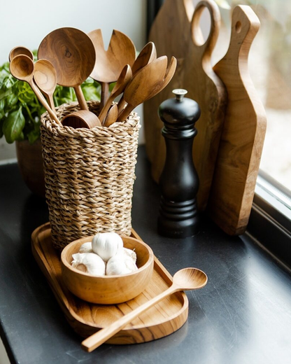 Reclaimed Teak Salad Server Set