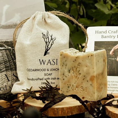 Irish Seaweed Infused Cedarwood &amp; Lemongrass Soap Bar