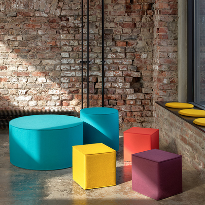 Felt Cube Pouffe in 4 Colours
