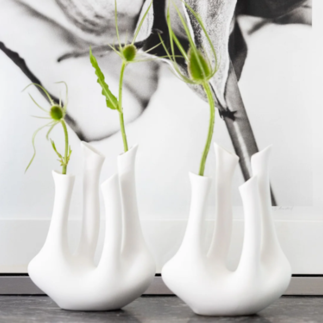 White Dancer Porcelain Vase