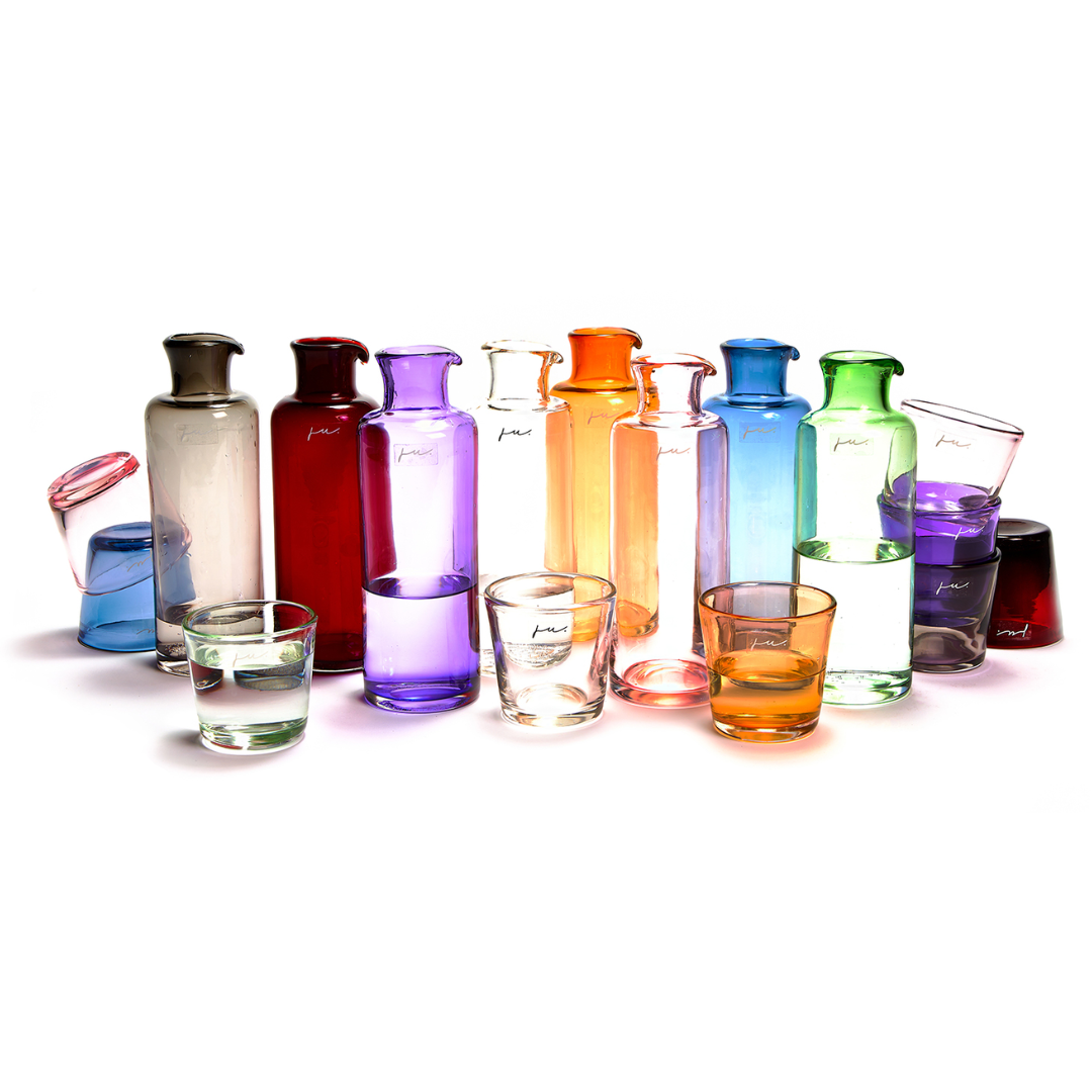 Mouthblown Drinking Glass in 4 Colours