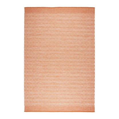 Nordic Geometric Rug in Orange &amp; White - 2 sizes