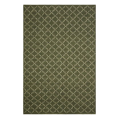 Geometric Rug in Green &amp; White - 2 sizes