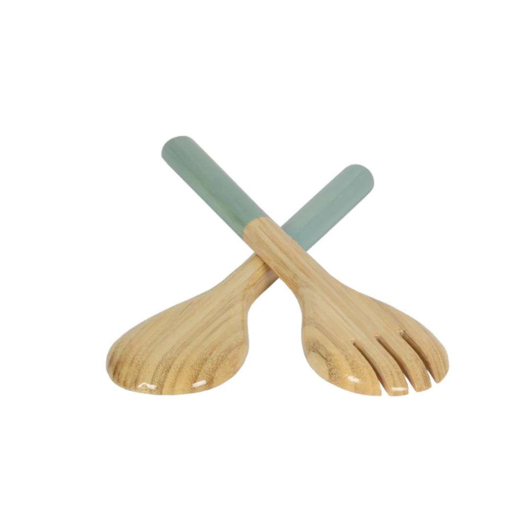 Ice Blue Bamboo Salad Server in 2 Sizes