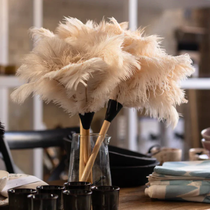 White Ostrich Feather Duster in 2 Sizes