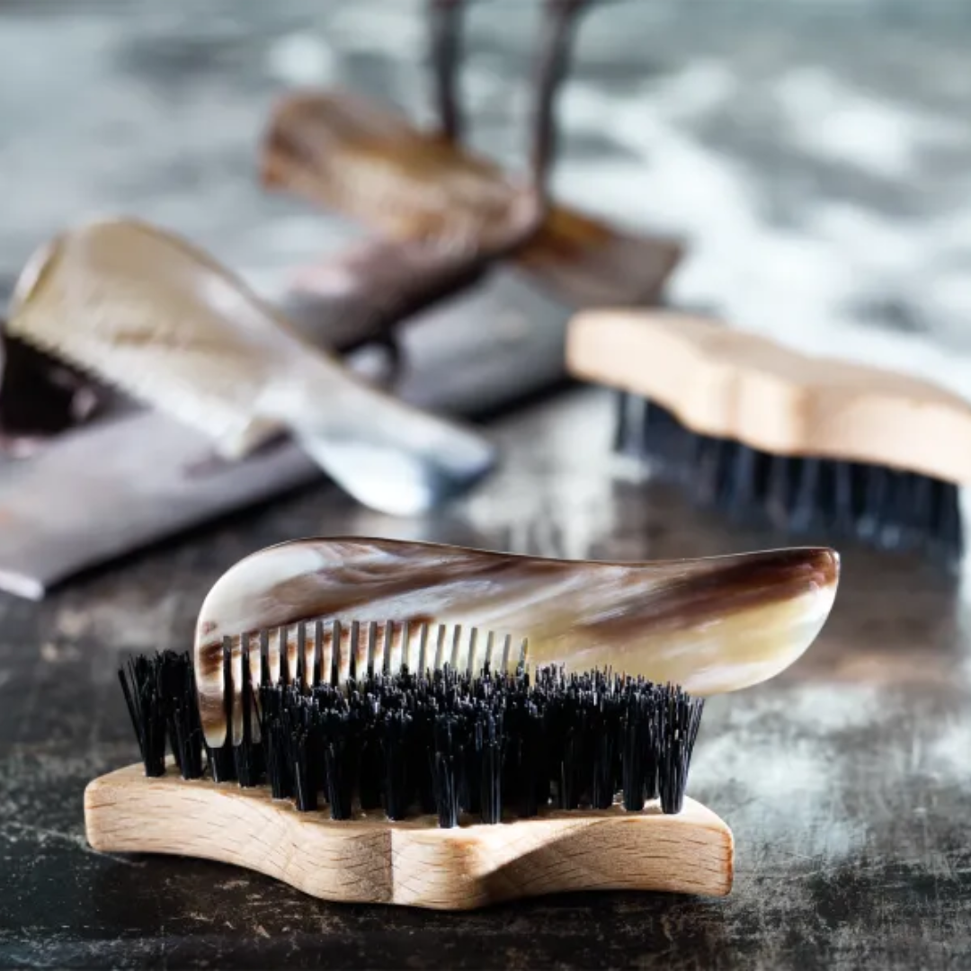 Beard Brush in Moustache Shape