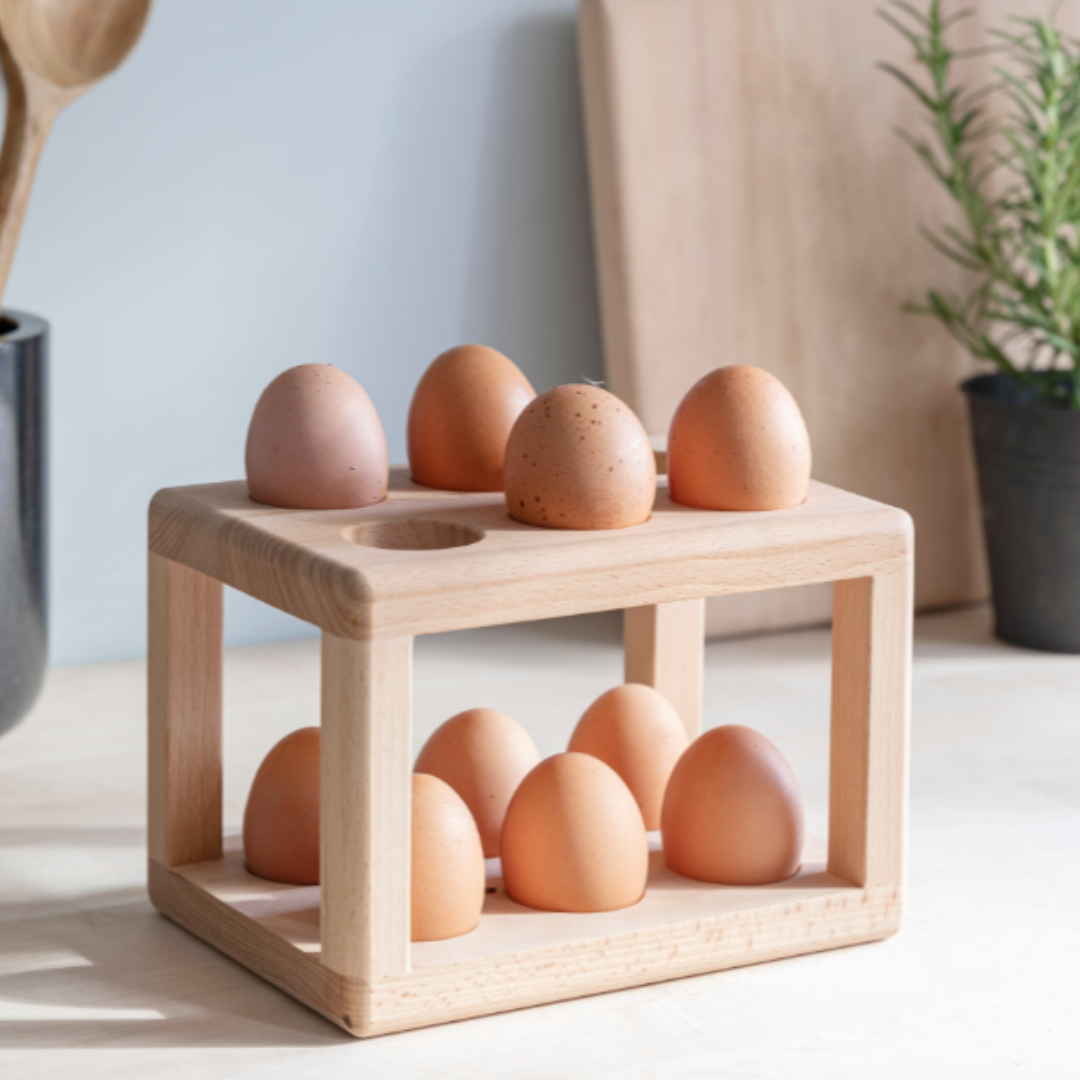 Wood Egg Rack Holder