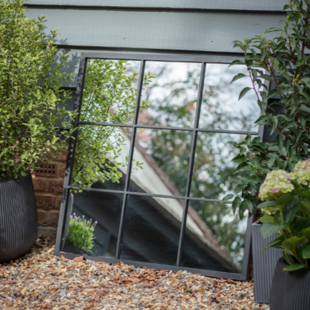 Indoor/Outdoor Window Pane Mirror in 3 Sizes