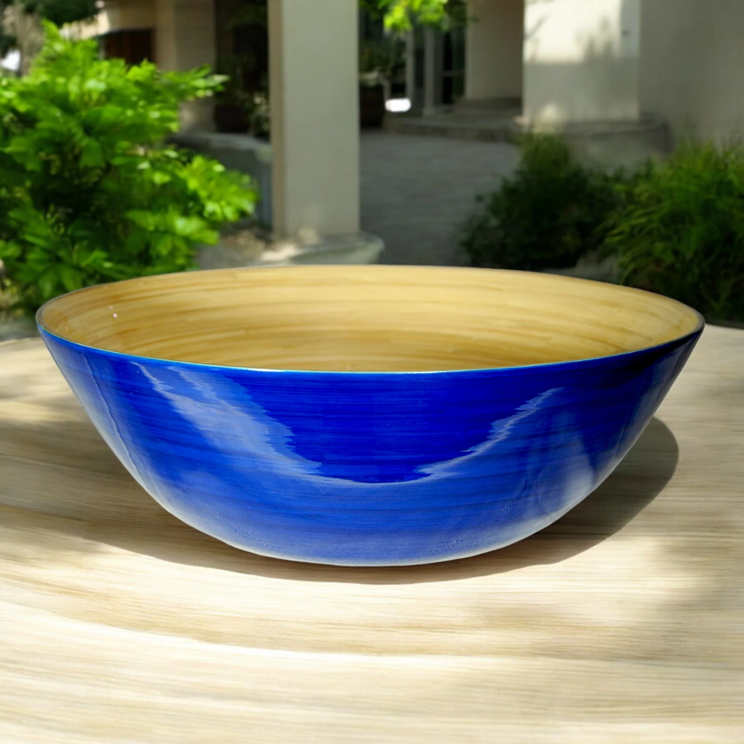 Blue Bamboo Bowl in 3 Sizes