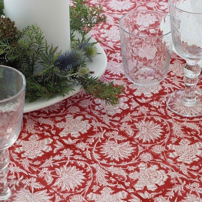 Red Paradise Tablecloth in 2 Sizes