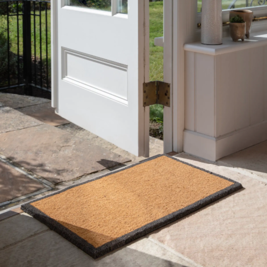 Coir Doormat with Charcoal Boarder in 2 Sizes