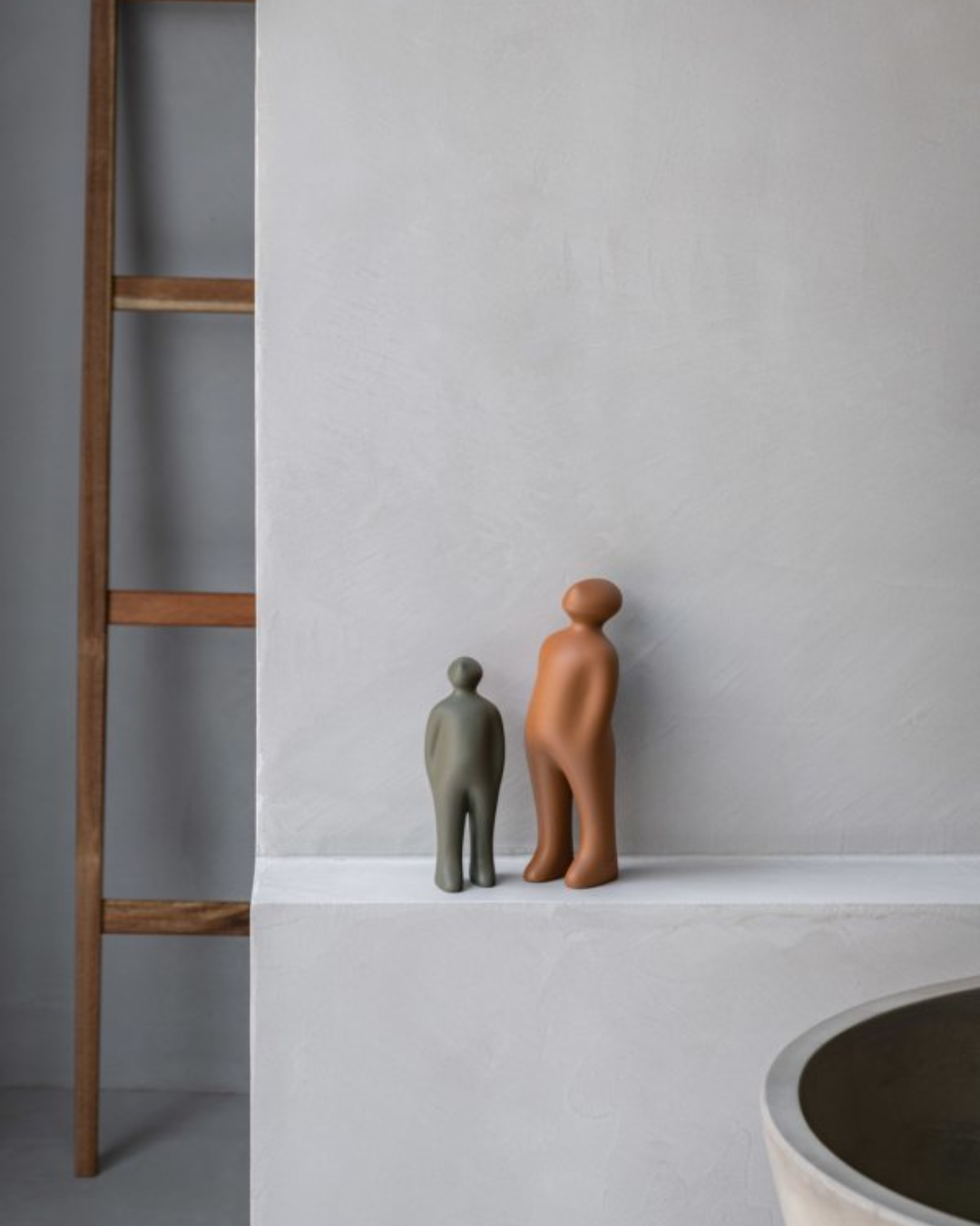 Brown Ceramic Figure in 2 Sizes