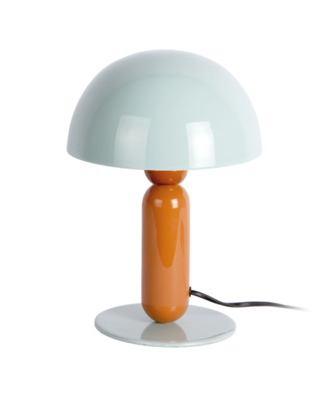 Desert Orange with Misty Blue Iron Table Lamp
