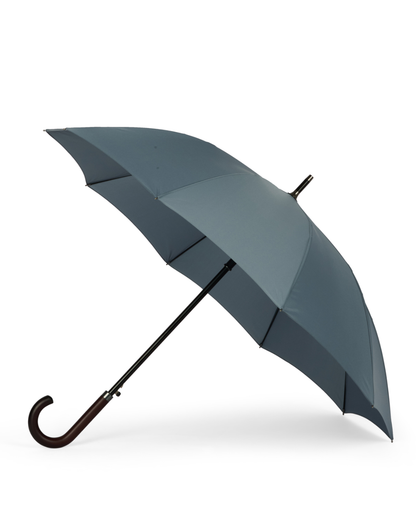 Sky Blue Umbrella with Wood Handle