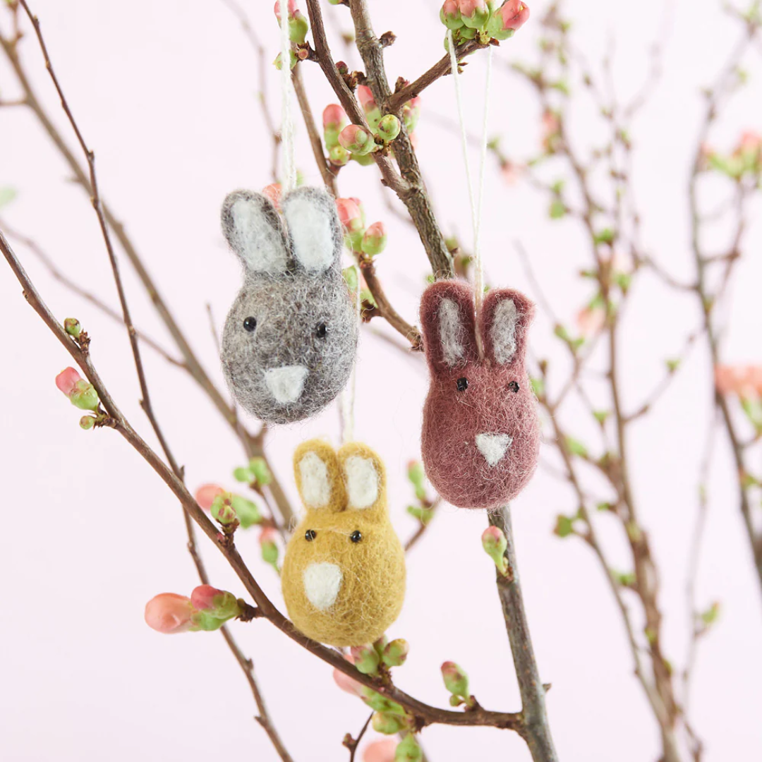 Set of 3 Felt Bunnies Mini