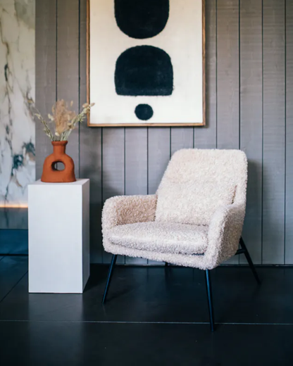 Beige Boucle Chair