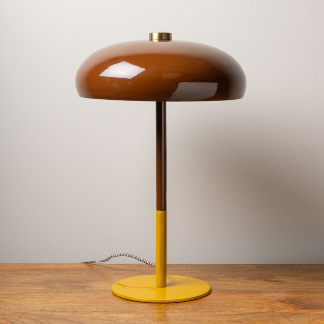 Saffron &amp; Brown Table Lamp