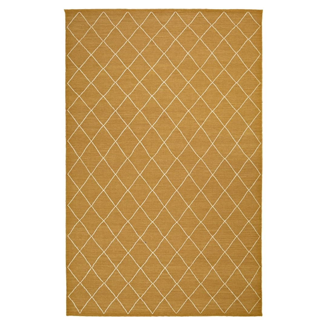 Diamond Rug Masala Yellow &amp; Off White in 2 Sizes