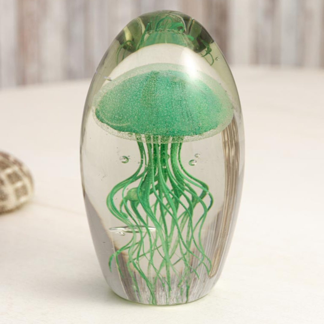 Glass Paperweight Jellyfish in 5 Colours